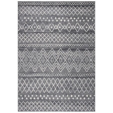 Safavieh 8 x 10 ft. Madison 798F Power Loomed Rectangle Area Rug Charcoal & Ivory MAD798F-8
